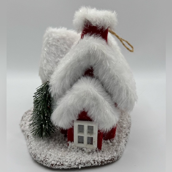 Light-Up Red Christmas House Ornament - Picture 2 of 4